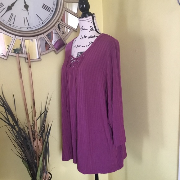 Woman Within Blouse Mauve - Picture 3 of 6